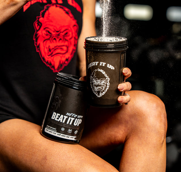 Shaker cup with pill container and two containers for powders