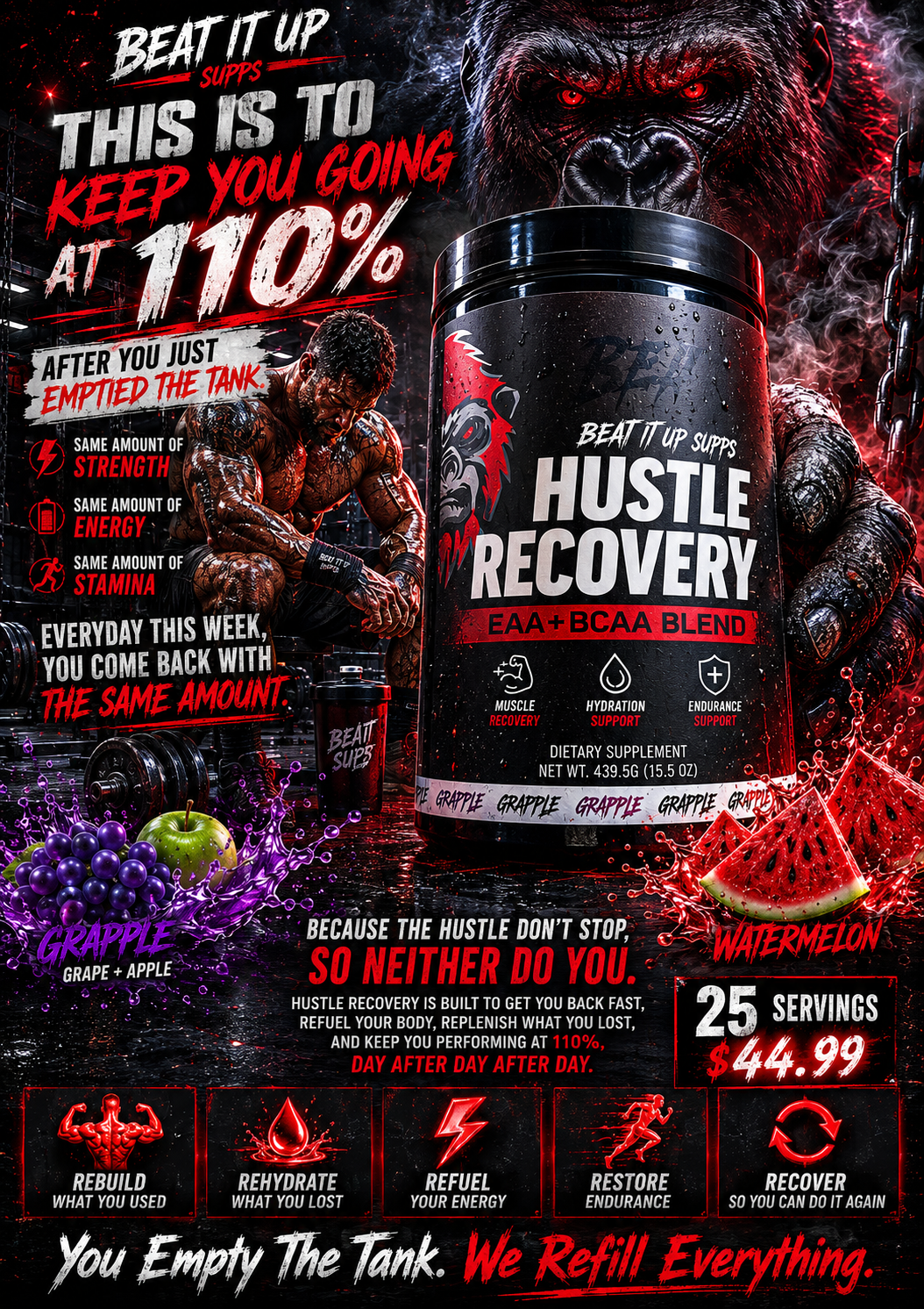 Hustle Recovery – BCAA