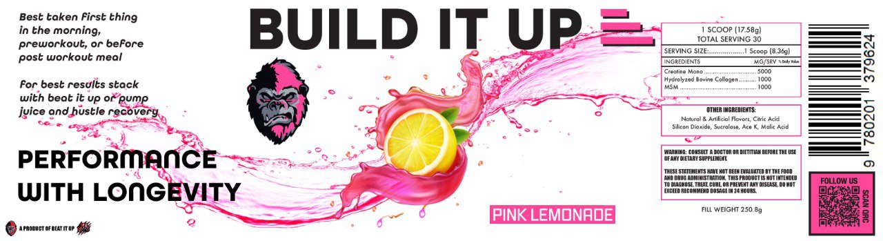 Build It Up Pink Lemonade flavour